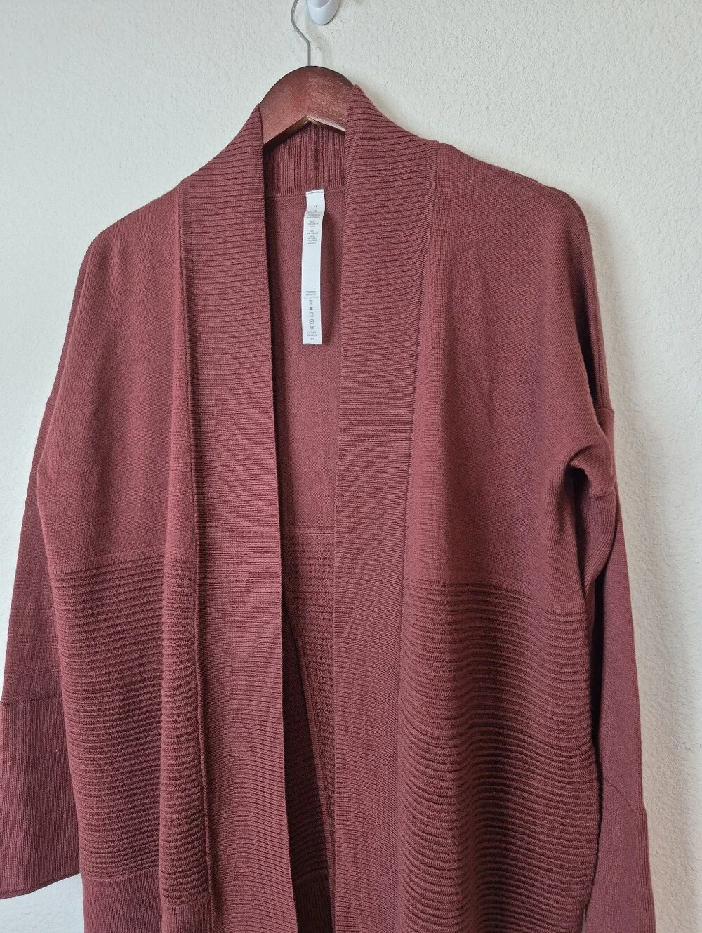 Lululemon Sit In Lotus Wrap II Merino Wool Cardigan Size 4